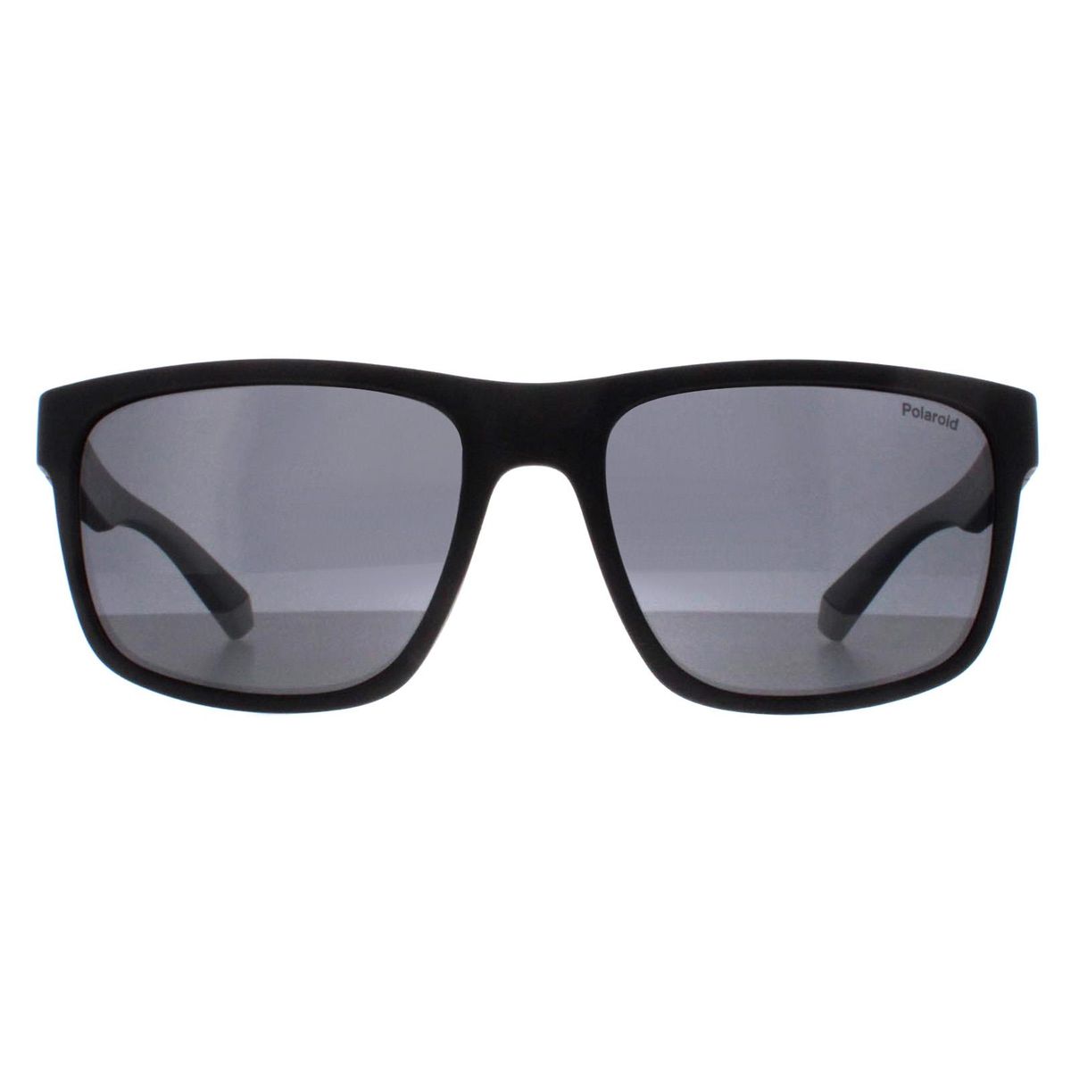 Matt schwarze rechteckige polarisierte Sonnenbrille