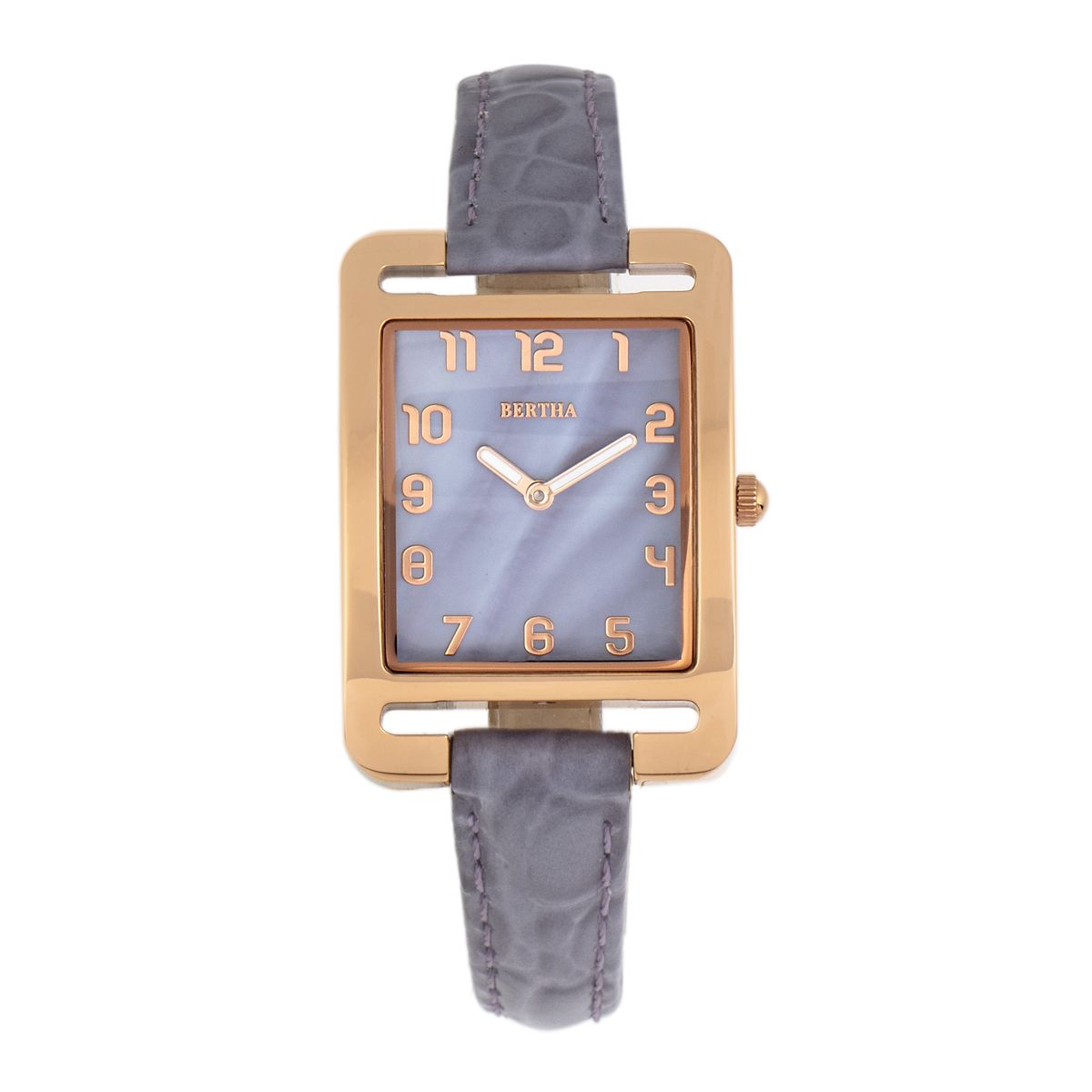 Elegante goldfarbene rechteckige Uhr