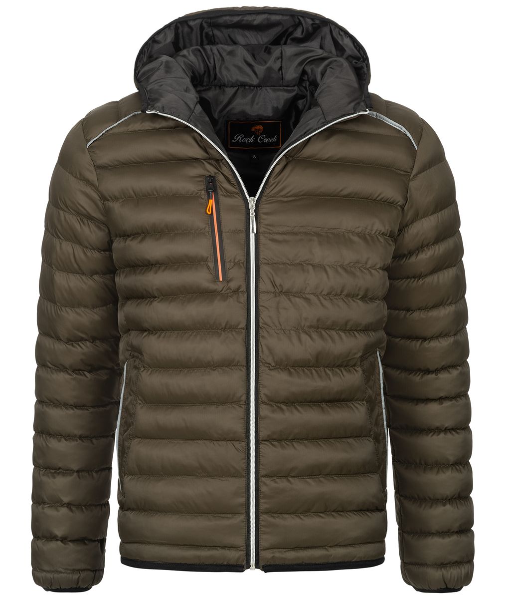 Herren Steppjacke Leichtgewicht mit Kapuze