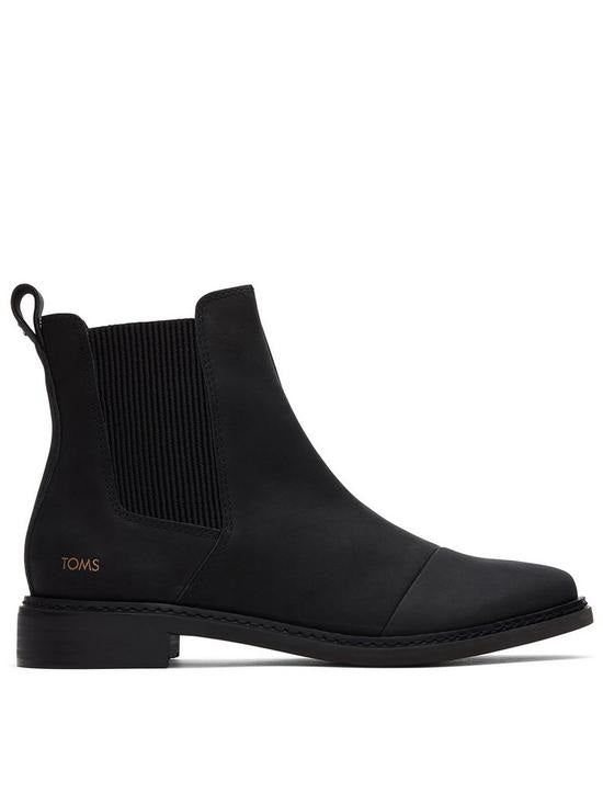 TOMS Charlie Damenlederstiefel In Schwarz