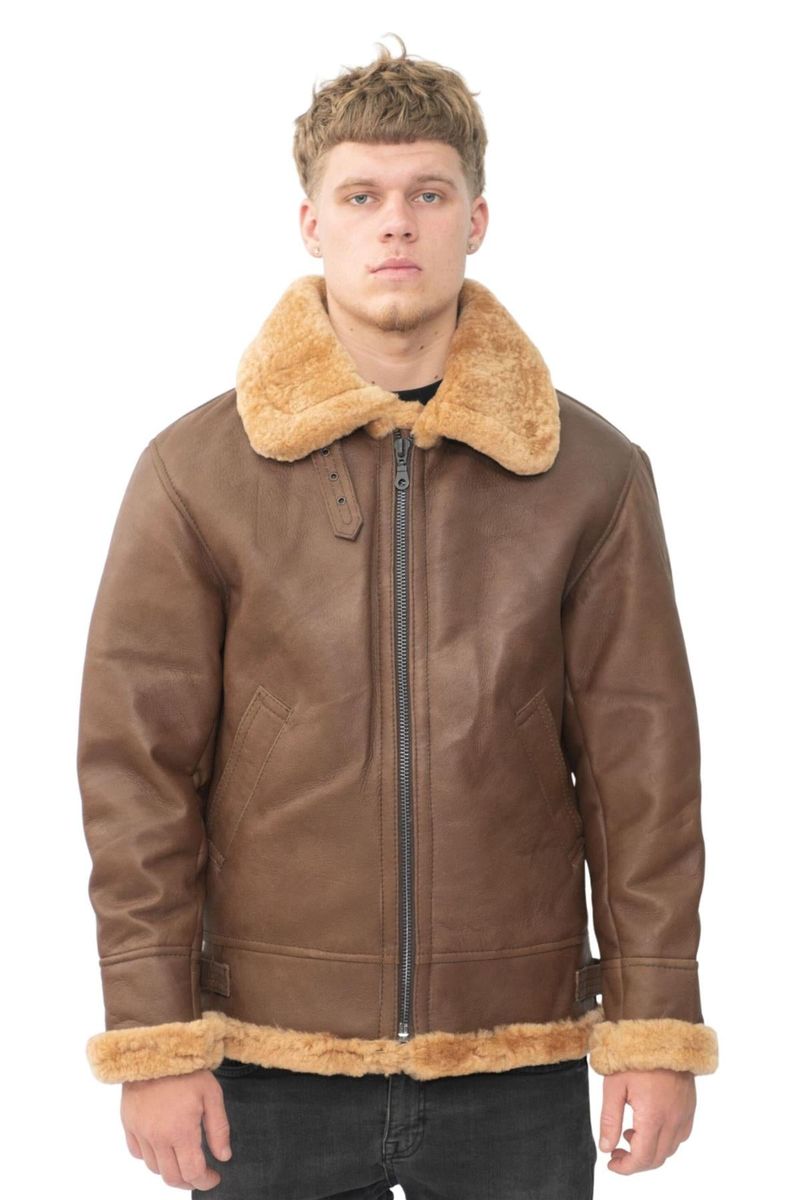 Herren B3 Fliegerjacke aus Schafsleder