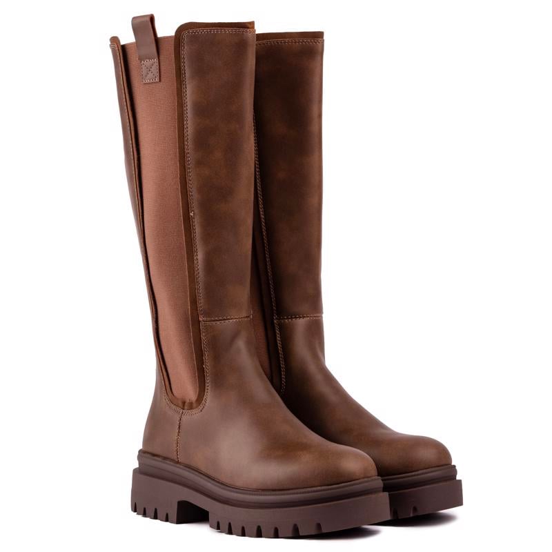 Hohe Chelsea-Boots mit Profilsohle