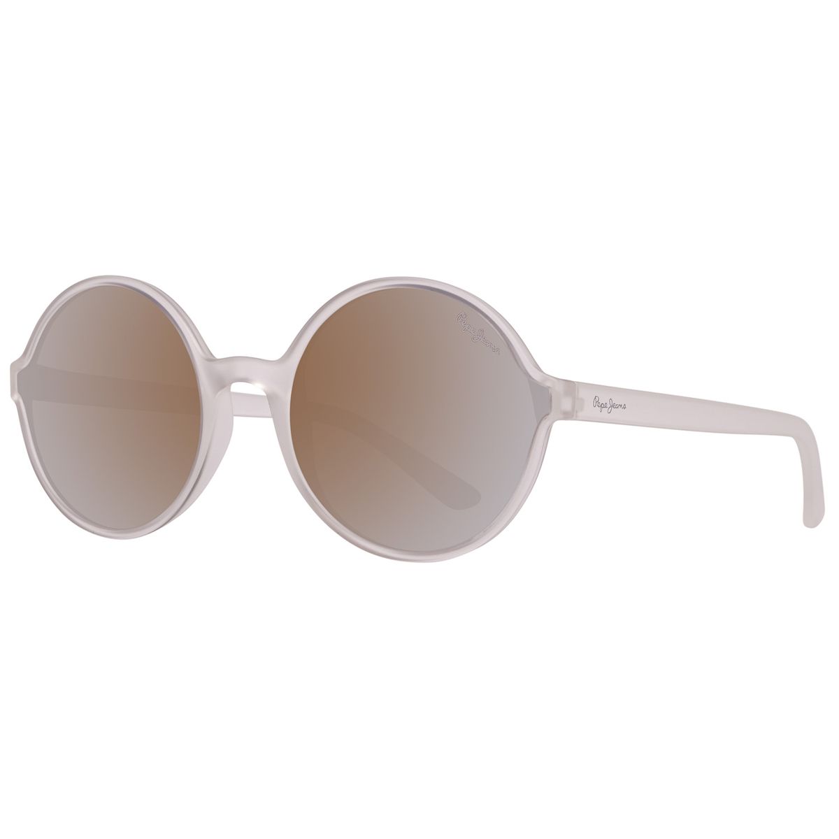 Runde, transparente Sonnenbrille