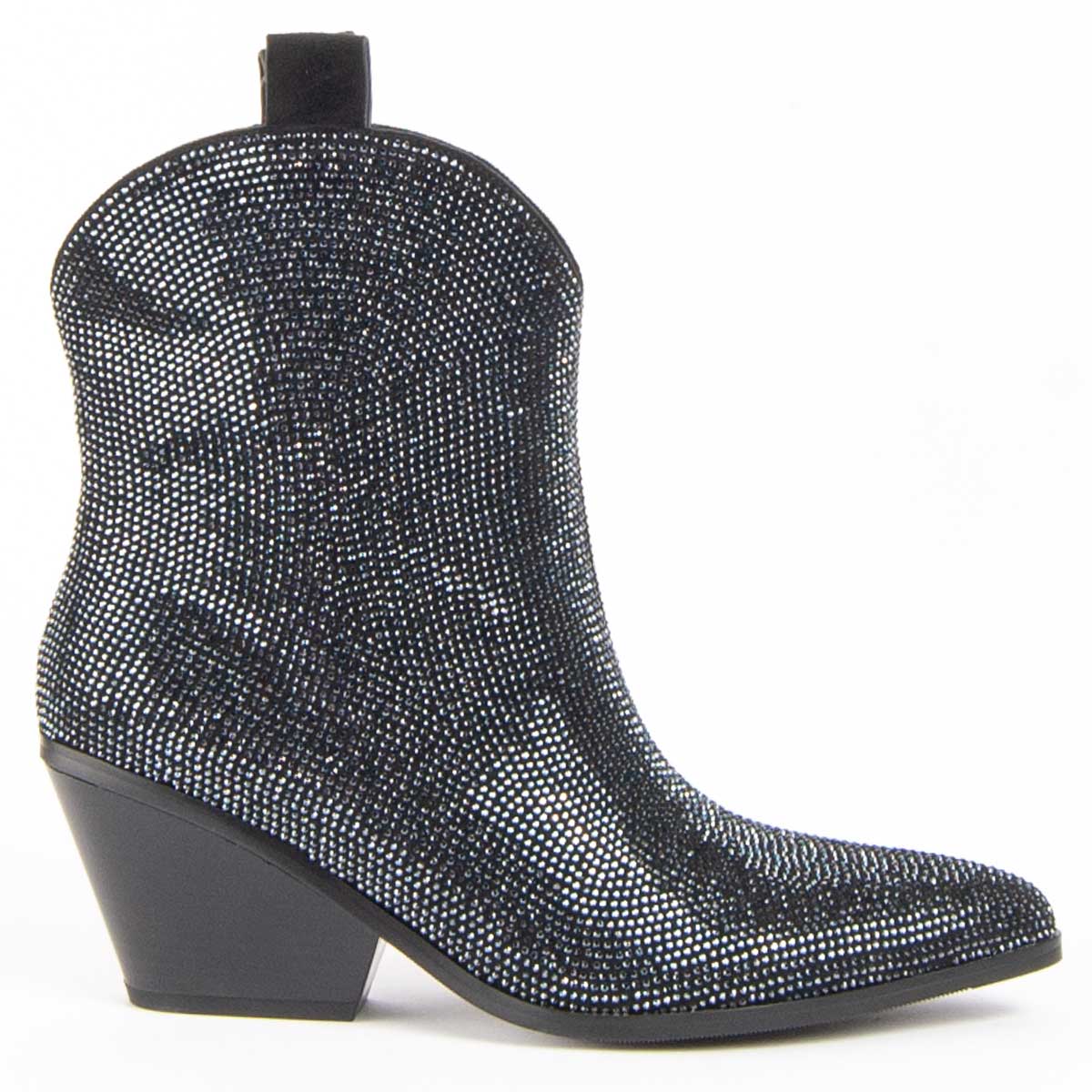 Western-Ankle-Boots mit Strassbesatz