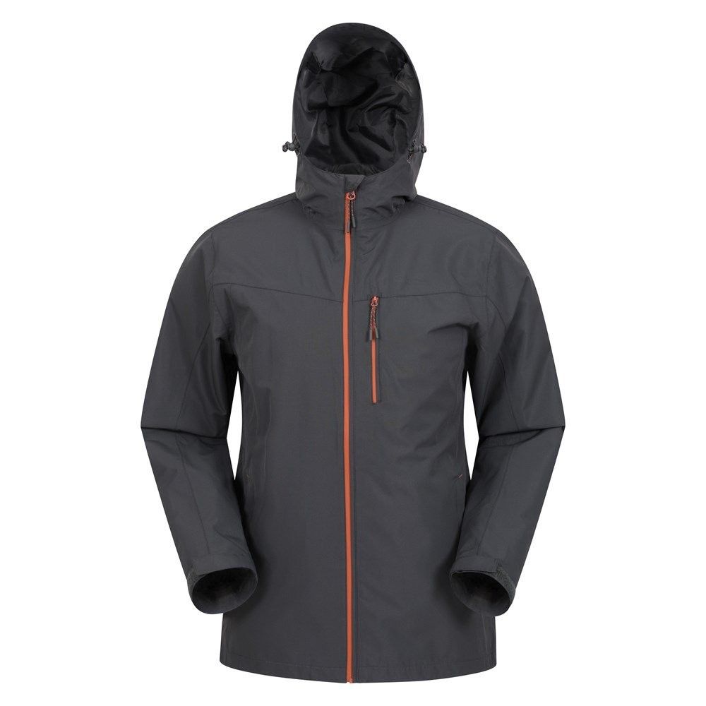 Mountain Warehouse Herren Brisk Extreme Wasserdichte Jacke (Dunkelgrau)