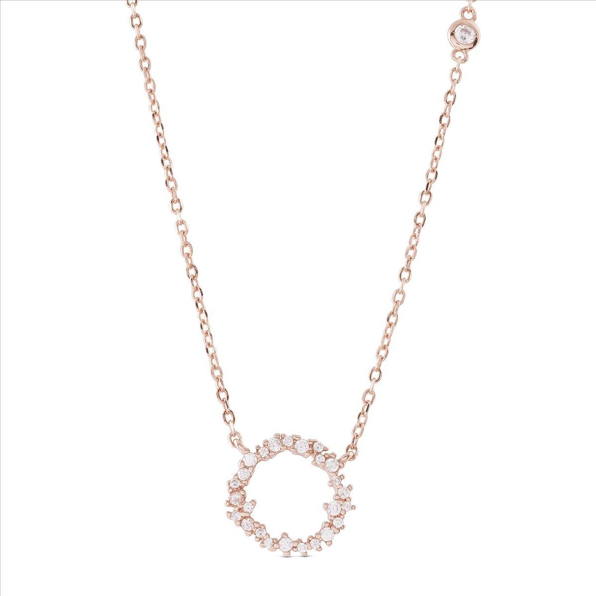 Zarte Roségold-Kreis-Halskette