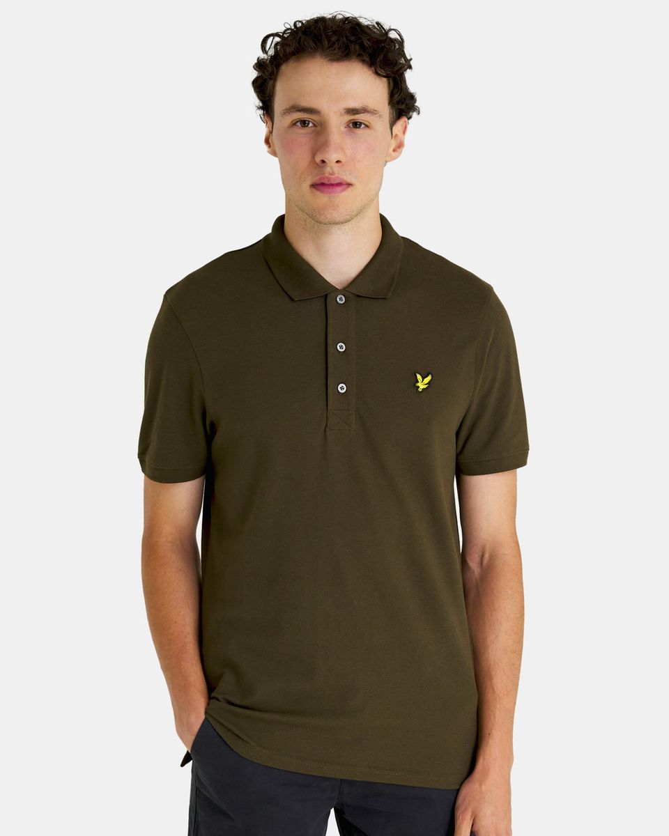 Klassisches einfarbiges Poloshirt aus Baumwollmischung