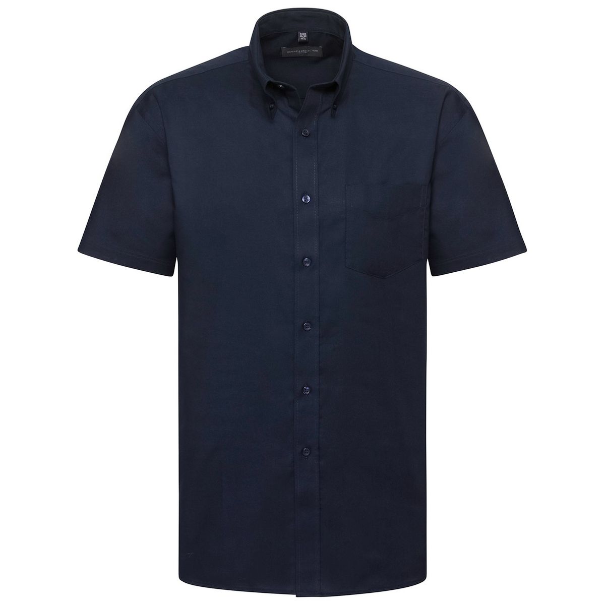 Russell Collection - Hemd Pflegeleicht für Herren kurzärmlig (Leuchtend Navy-Blau)