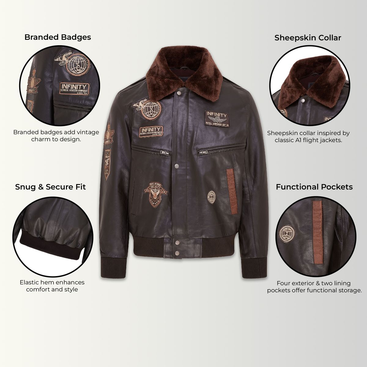 US Air Force Leder-Bomberjacke