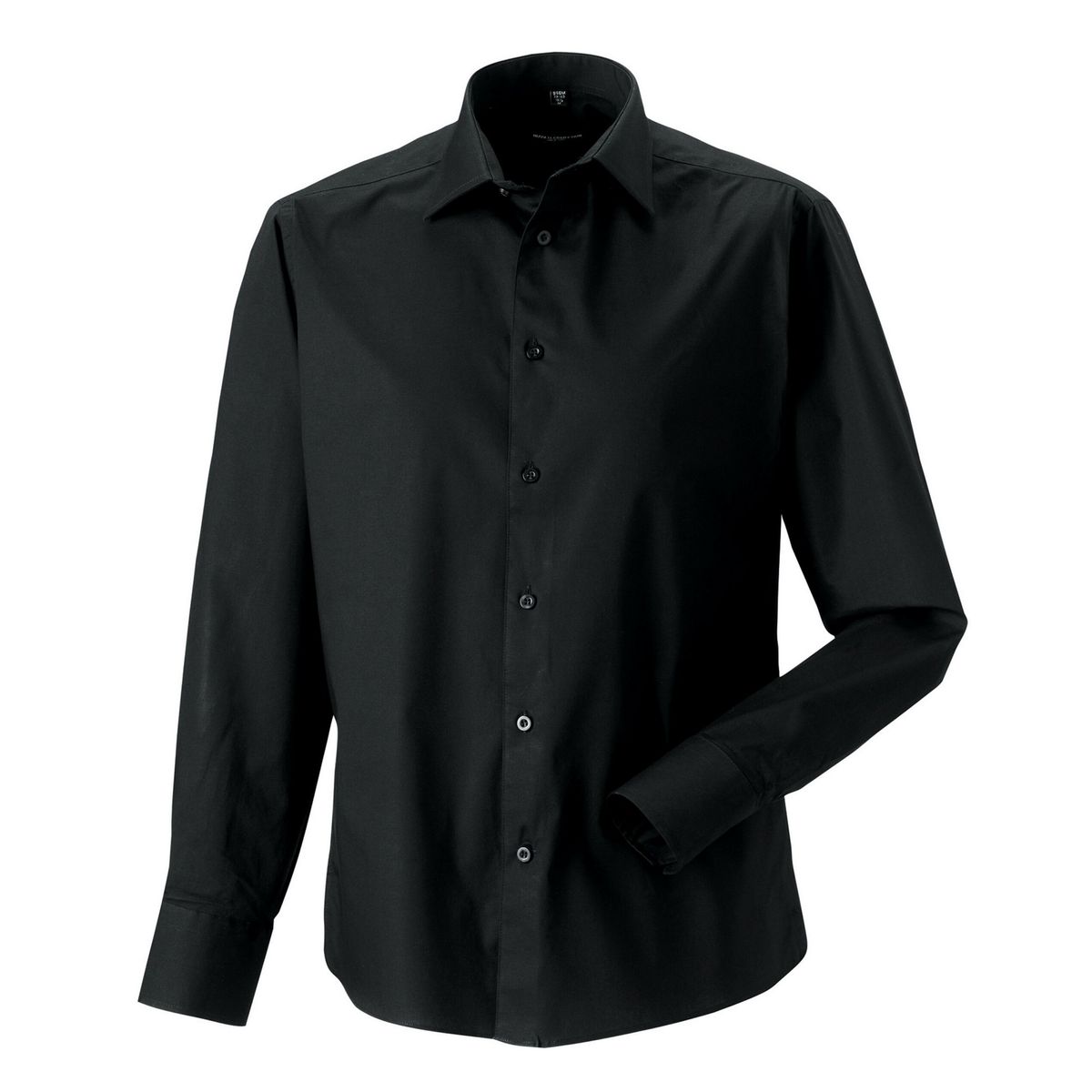 Russell Collection - Hemd für Herren Langärmlig (Schwarz)
