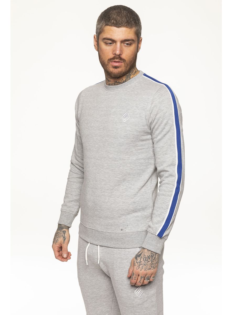 Herren Rundhals-Sweatshirt mit Streifen