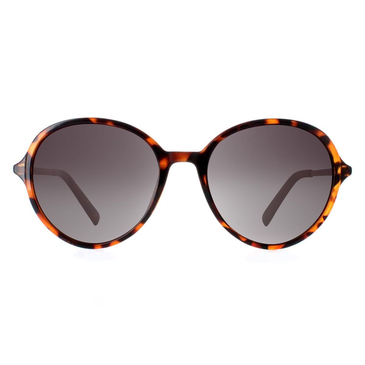 Runde Schildpatt-Sonnenbrille polarisierte Gläser