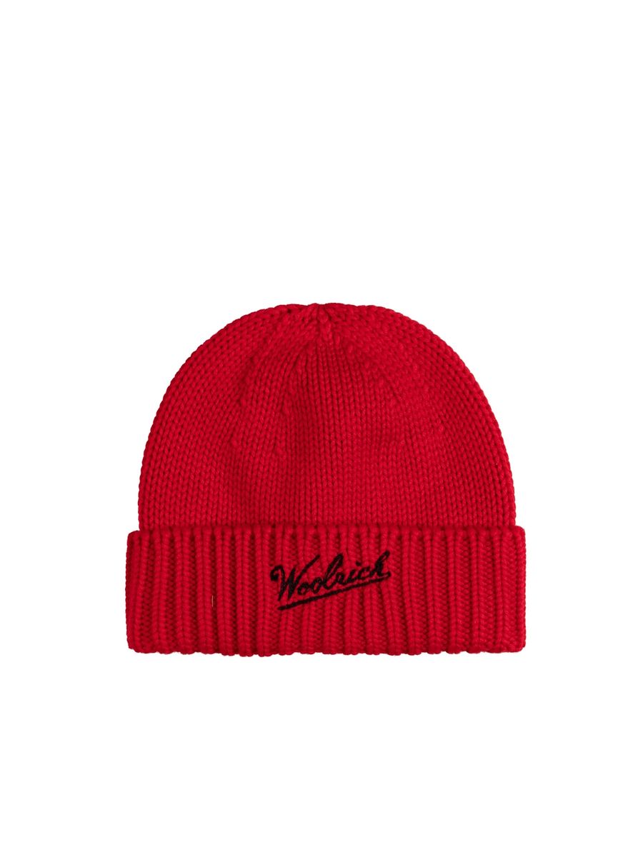 Grobstrick-Beanie mit Logo-Stickerei
