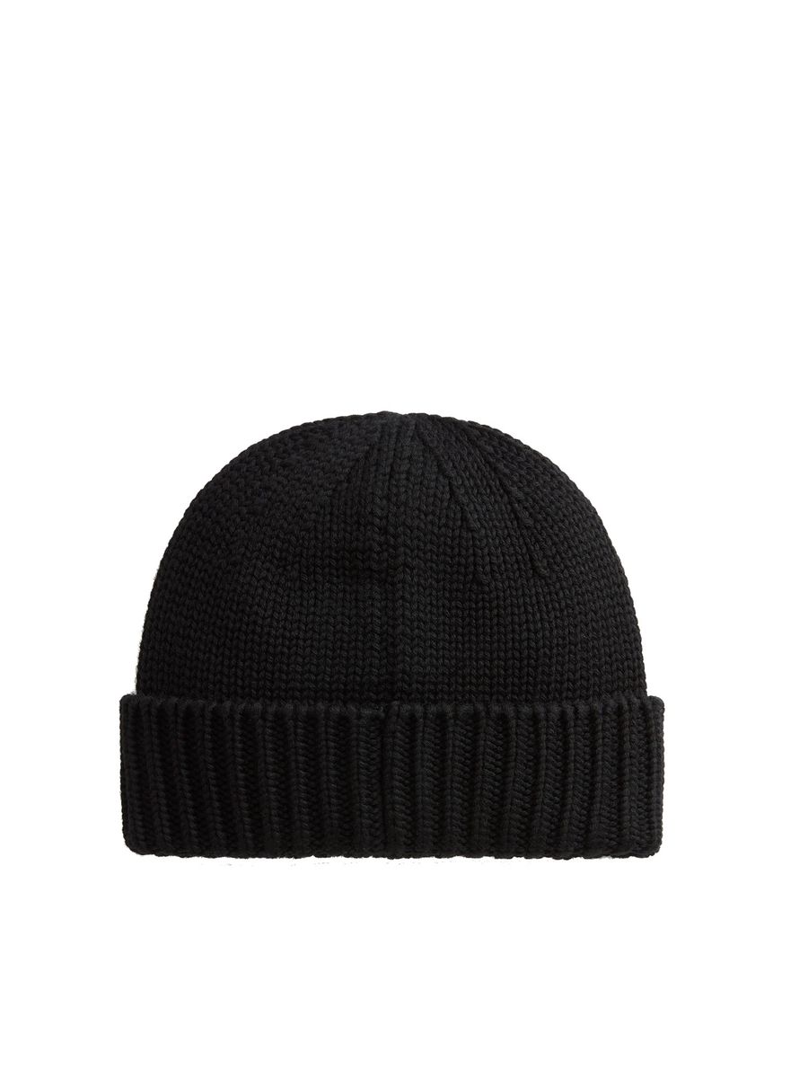Grobstrick-Beanie mit Logo-Stickerei