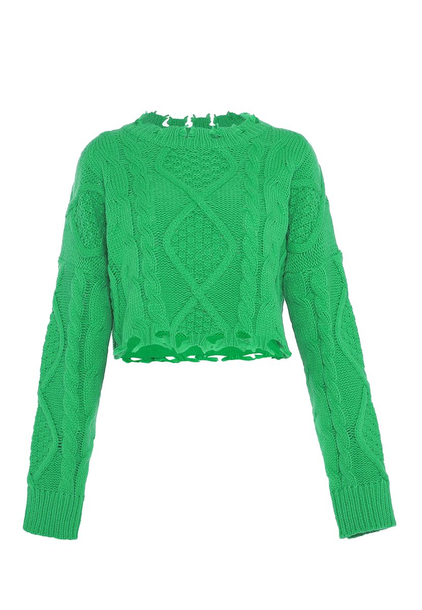 Mymo Strickpullover Damen grün