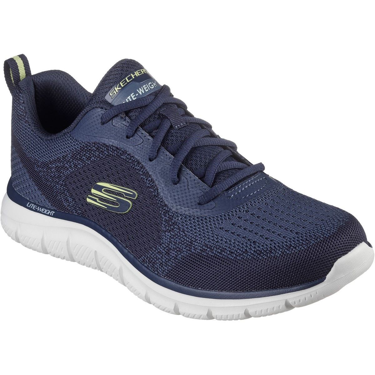 Skechers Track Glendor Herren Sneaker aus Polyester in Marineblau/Limettengrün