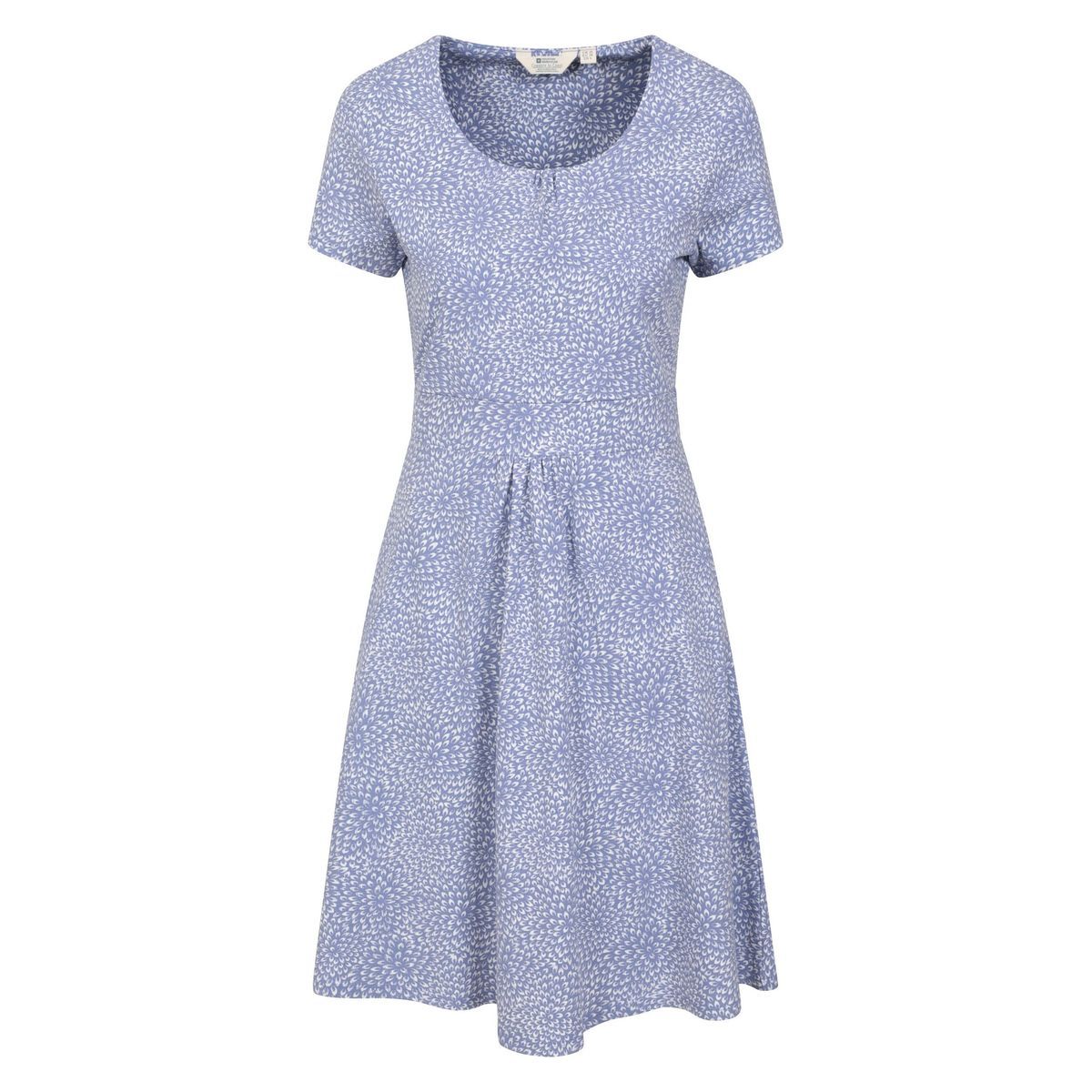 Sommerkleid mit Blumendruck aus Baumwollmischung