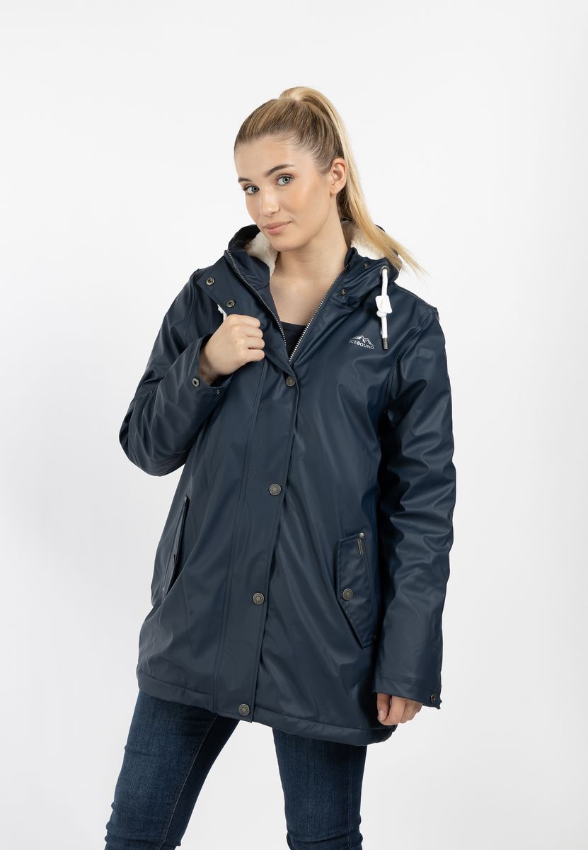 Wetterfester Kapuzenparka mit Teddyfutter