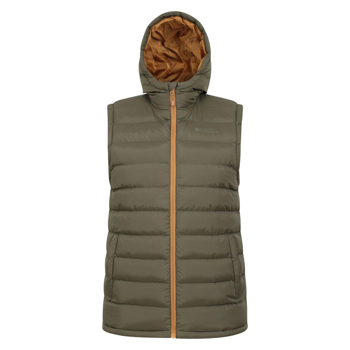 Wattierte Herren Outdoor Weste mit Kapuze