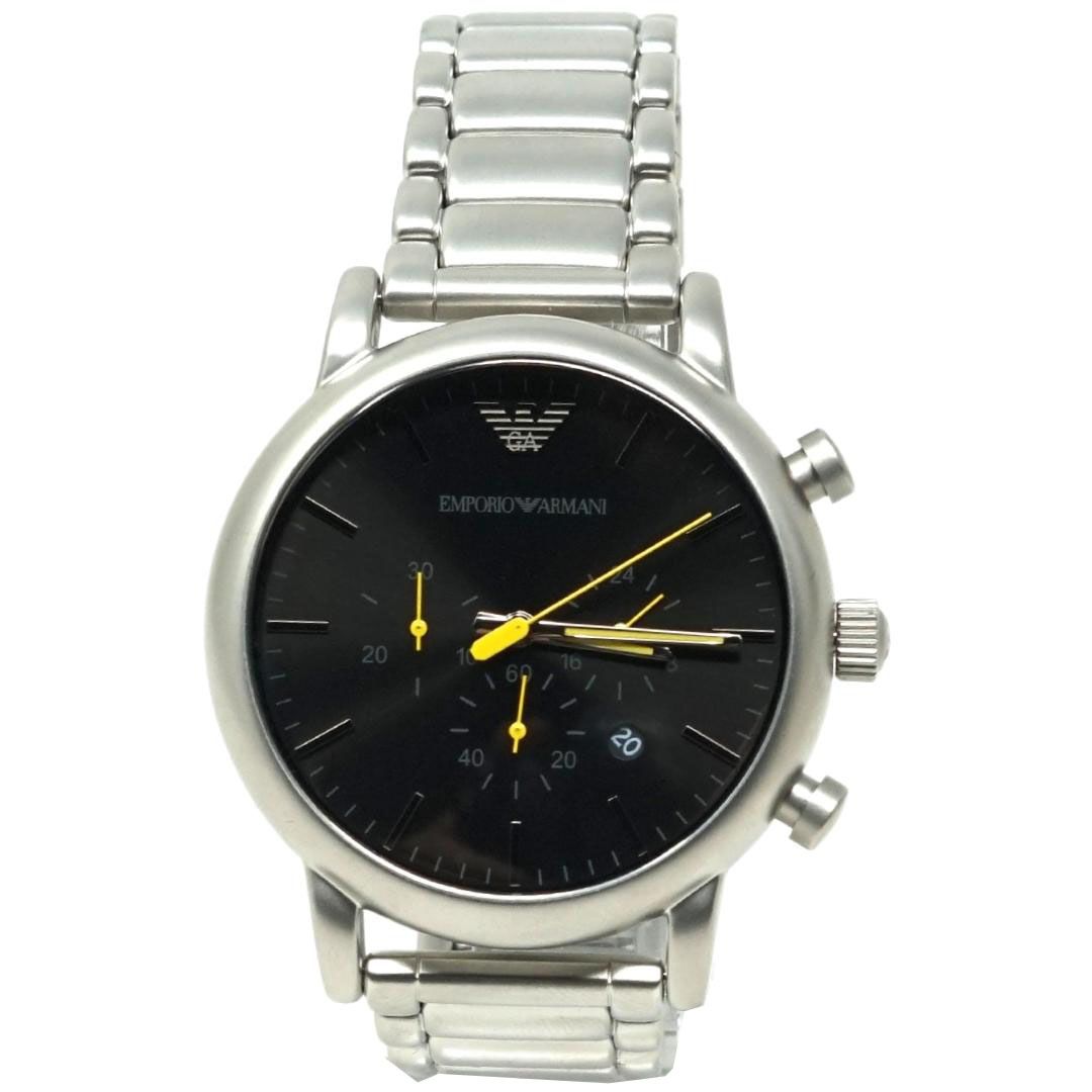 Silberne Edelstahl Chronograph Uhr