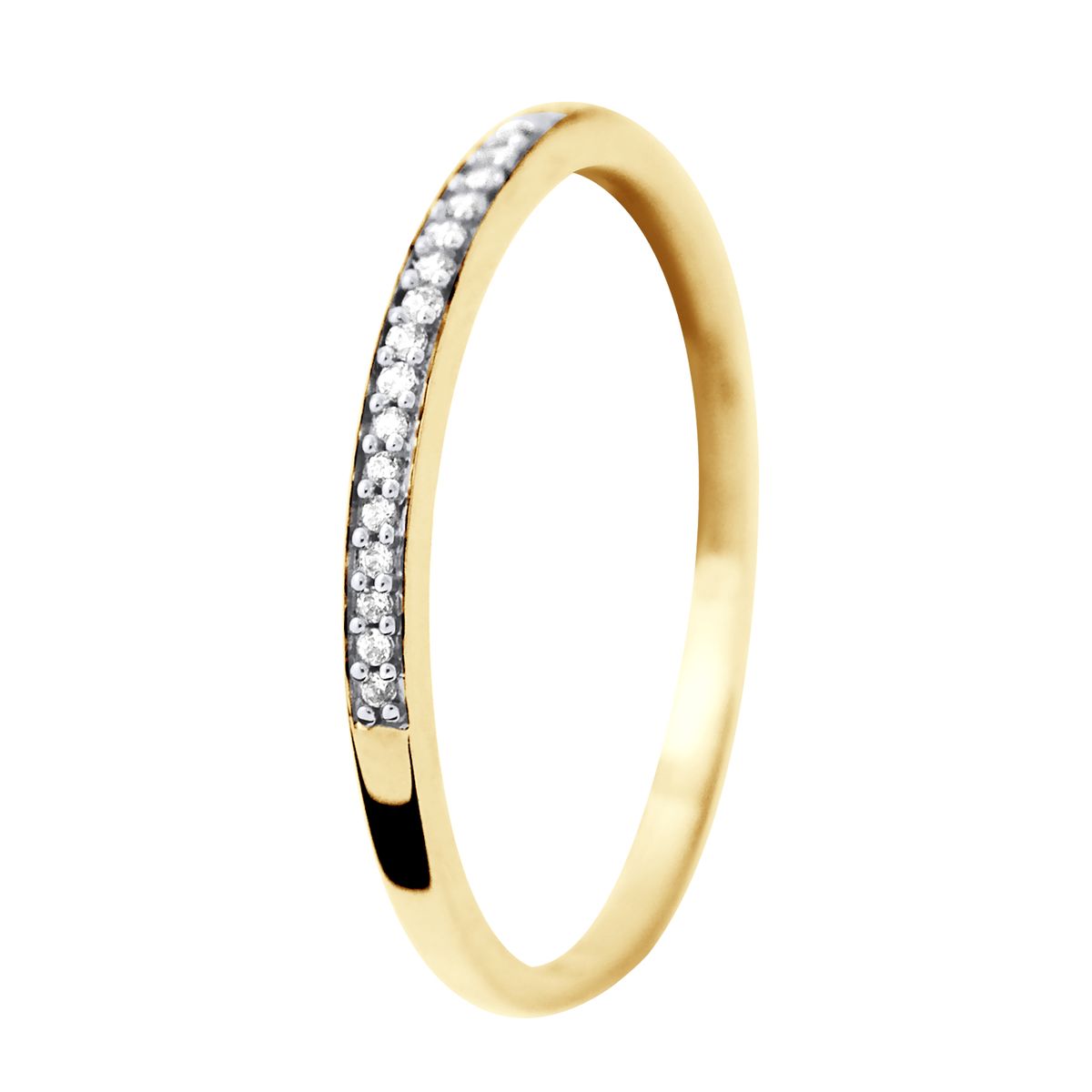 Zierlicher Goldring mit Diamant-Pavé