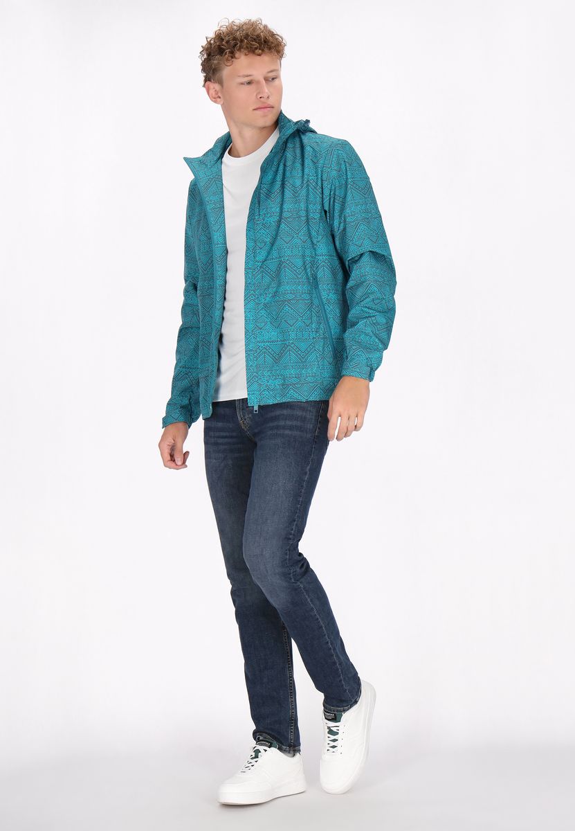 Gemusterte Kapuzenjacke mit Print