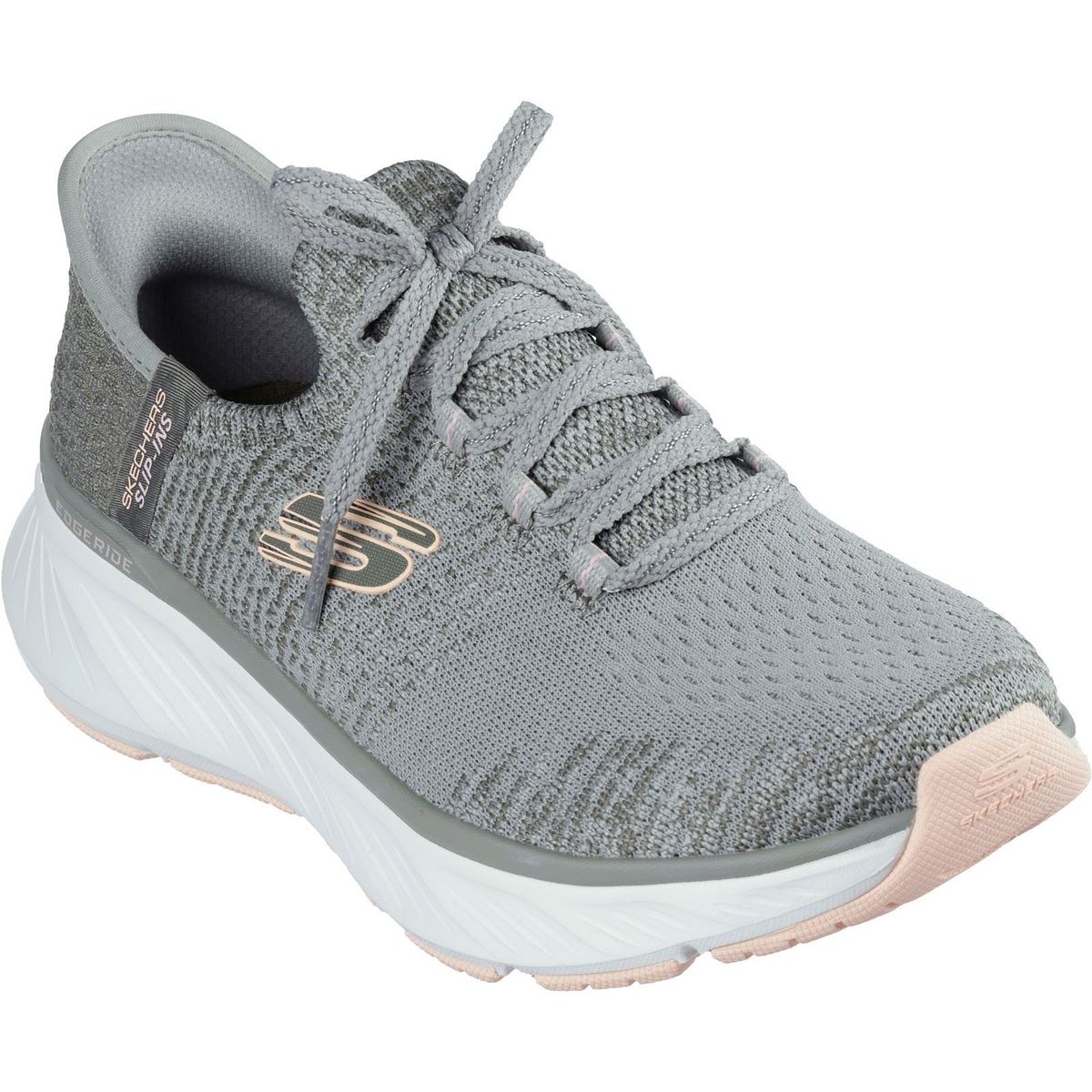 Skechers Edgeride Impression Damen Textil Sneaker in Grün/Orange