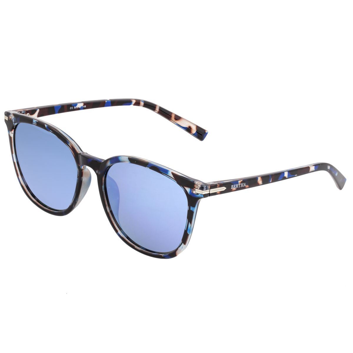 Sonnenbrille mit gemustertem Acetatrahmen