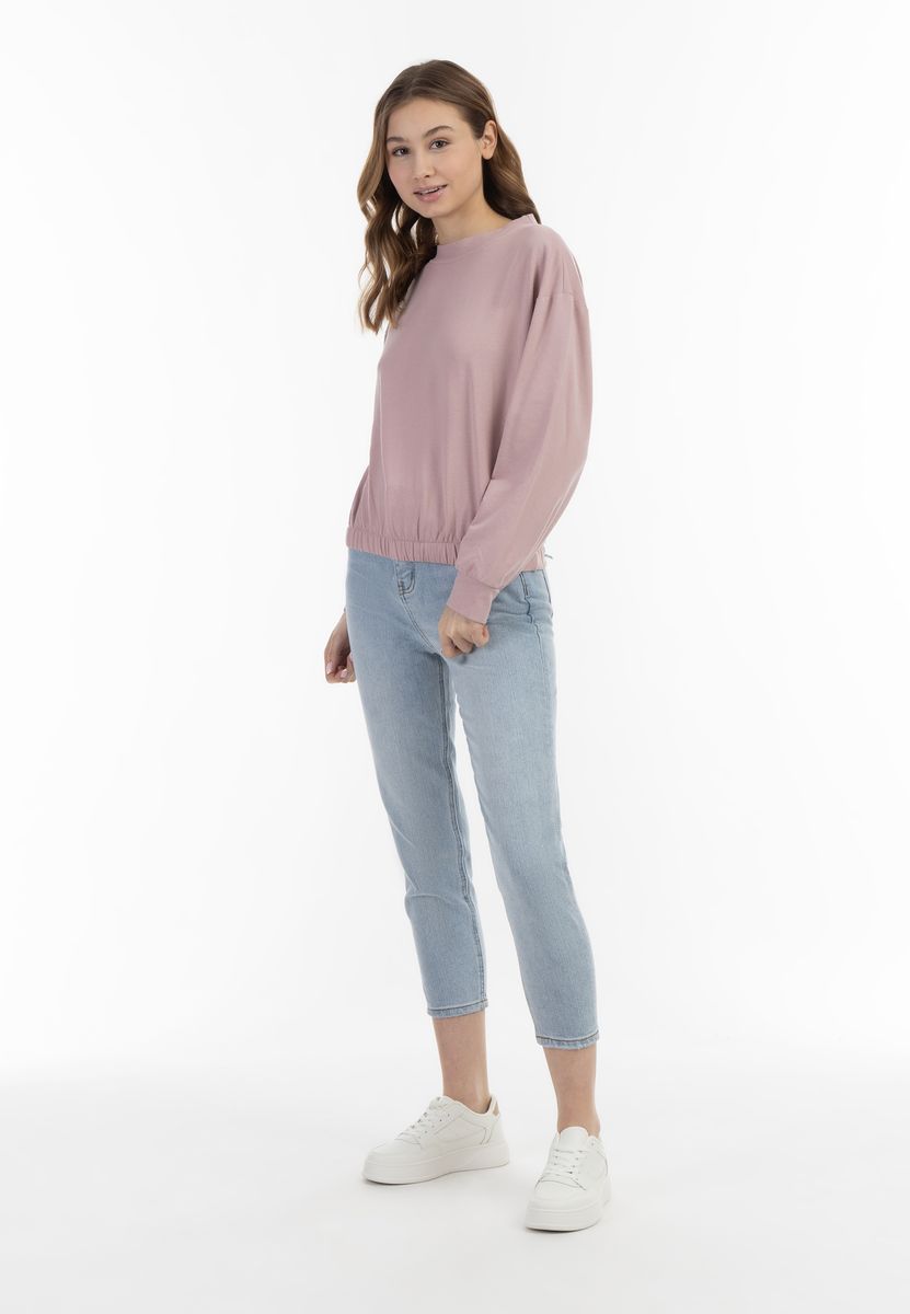 Sweatshirt mit elastischem Saum
