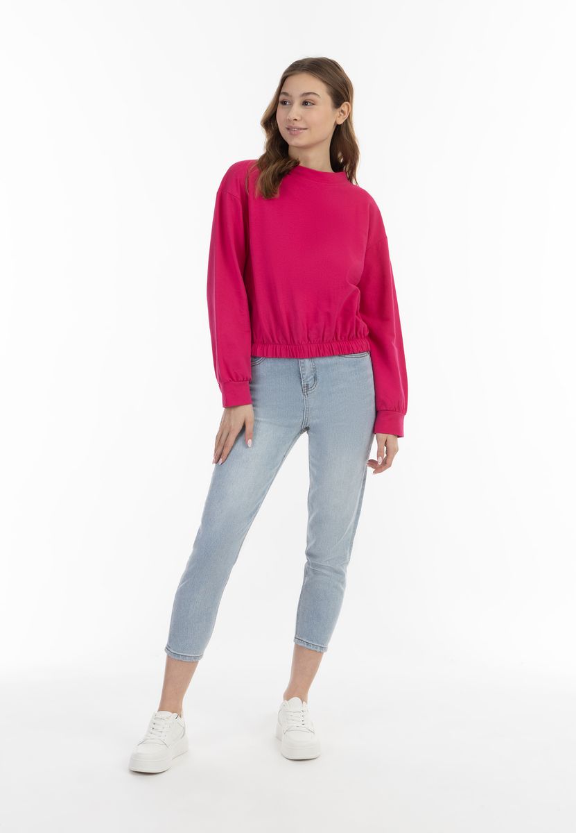 Sweatshirt mit elastischem Saum