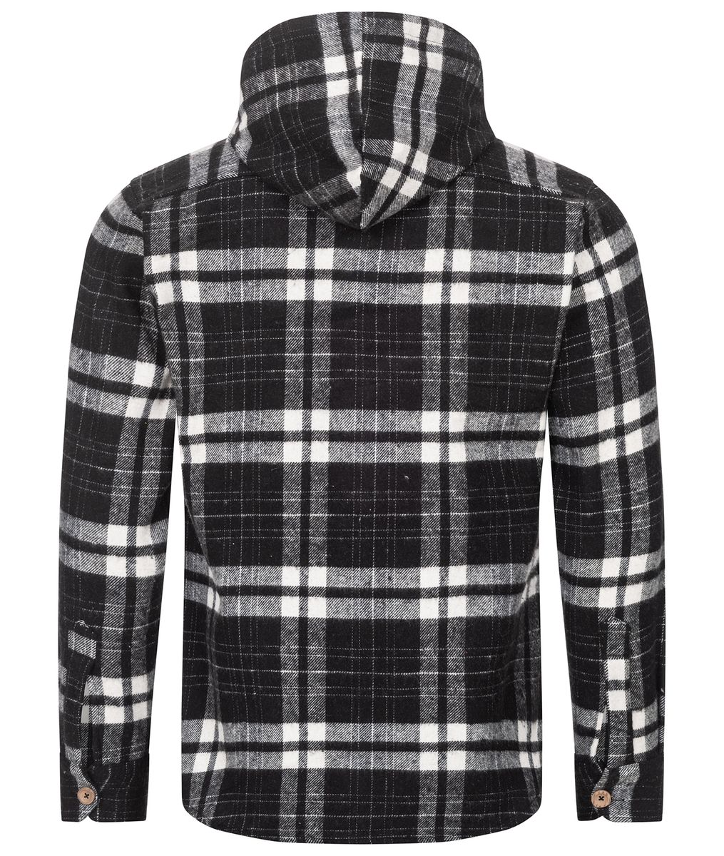 Kariertes Flanell-Overshirt mit Kapuze