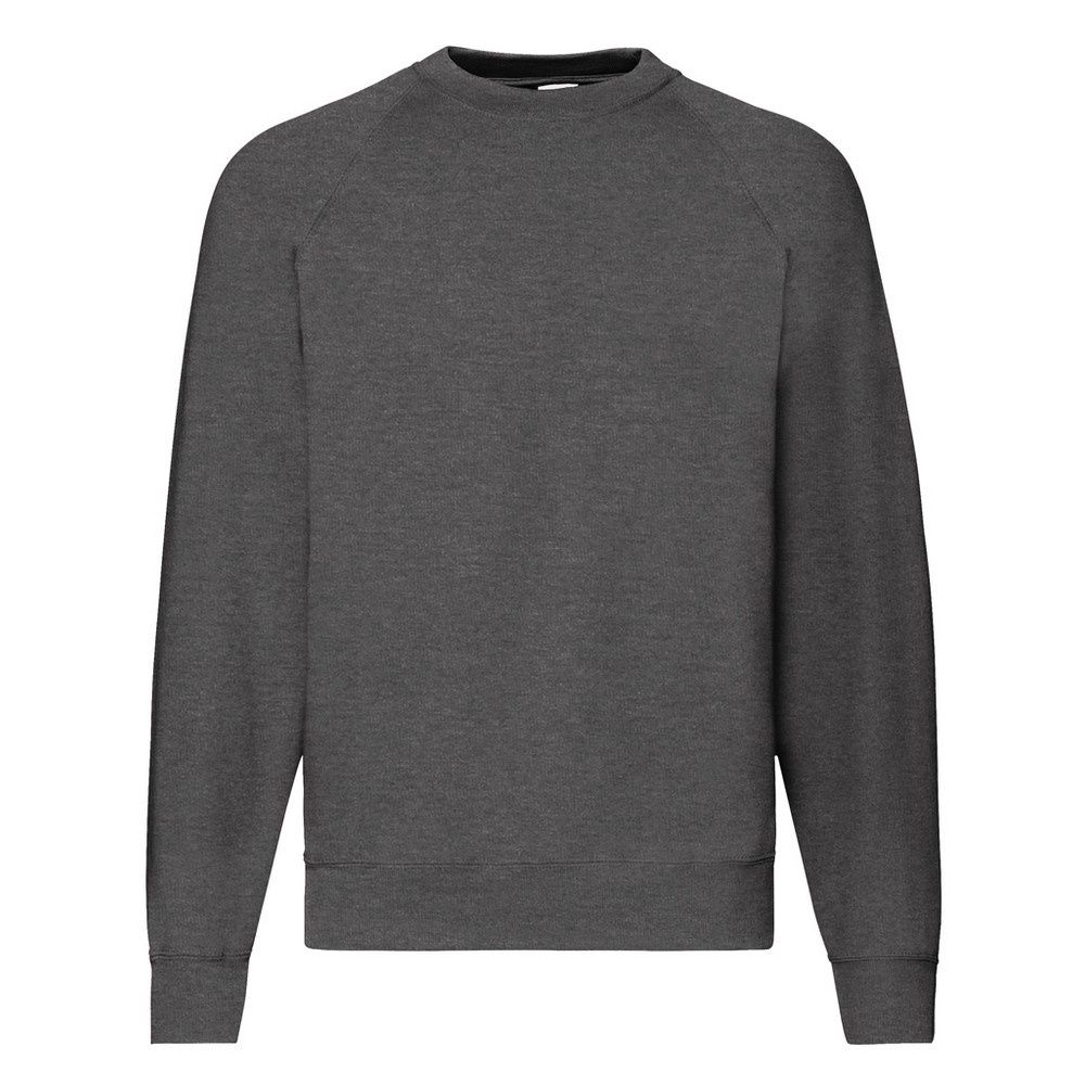 Herren Raglanärmel Sweatshirt Dunkelgrau Meliert
