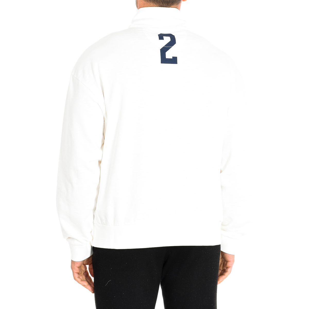 Grafik-Sweatshirt mit halbem Reißverschluss