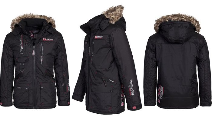 Gefütterter Winterparka mit Kapuze