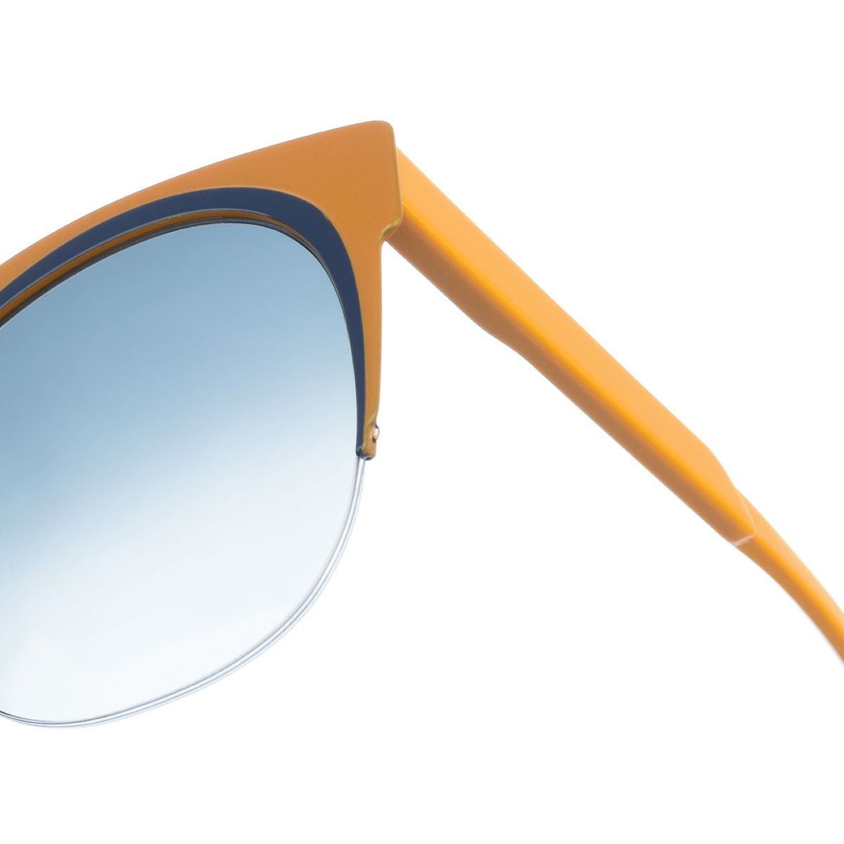 Skulpturale Zweifarbige Ovale Sonnenbrille