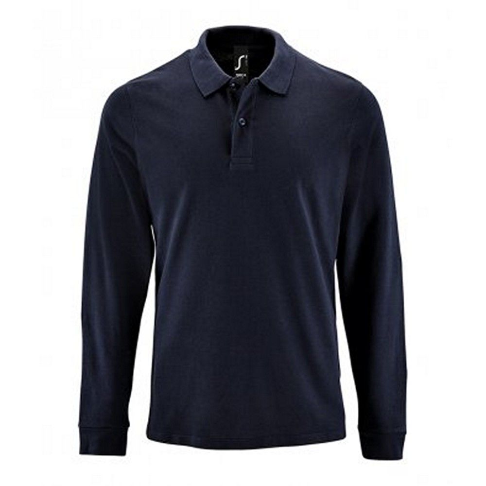 Herren Langarm Piqué Polo Shirt