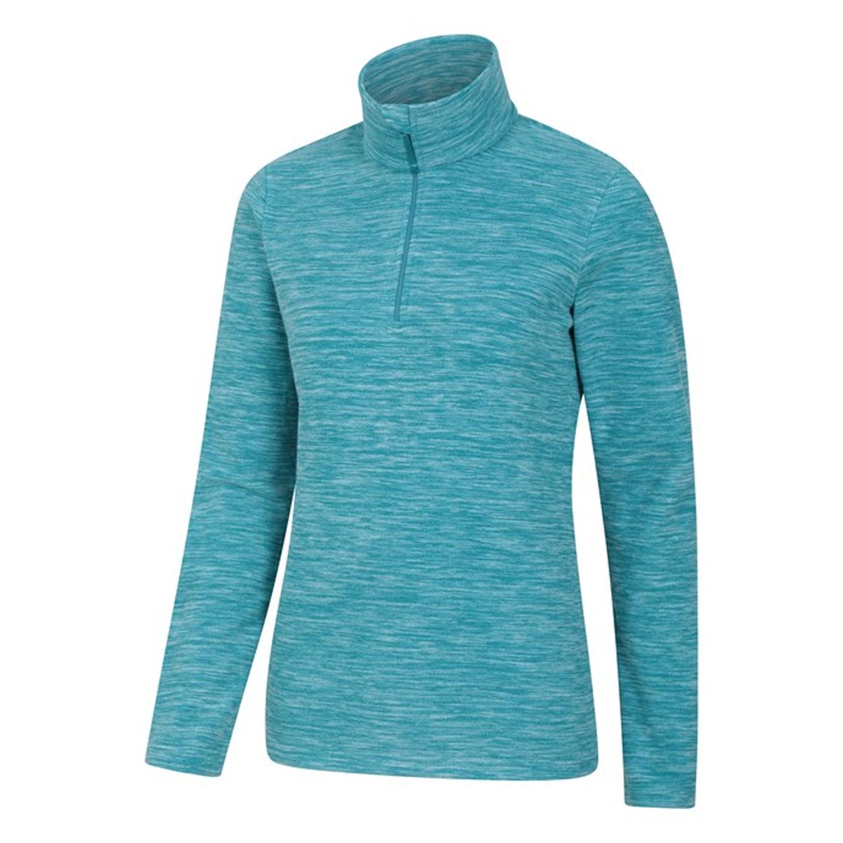 Meliertes Microfleece-Oberteil mit Reißverschluss