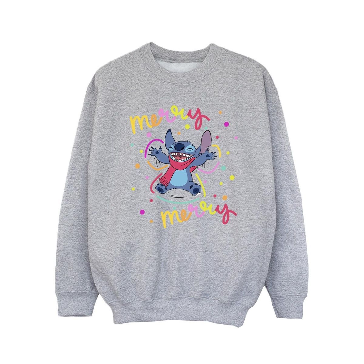 Stitch Merry Rainbow Grafik-Sweatshirt