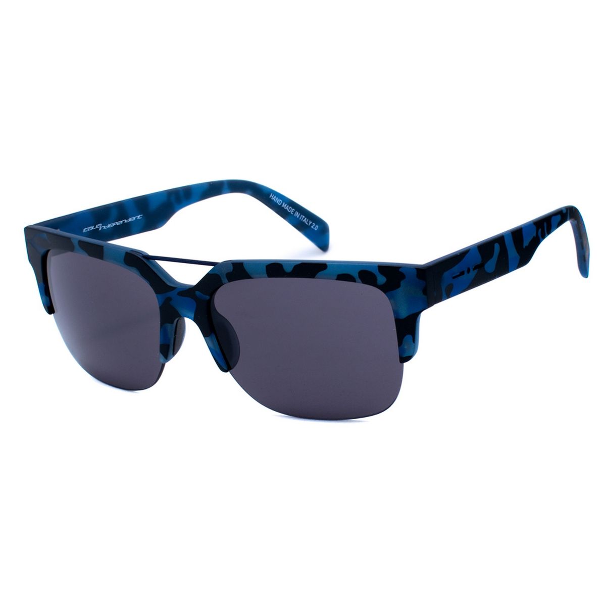 Blaue Sonnenbrille aus Camouflage-Acetat