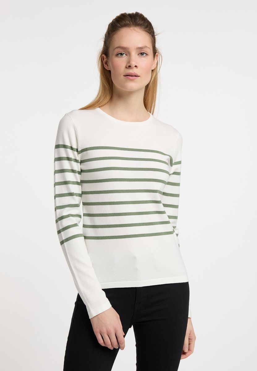 Maritimer gestreifter Langarm-Pullover