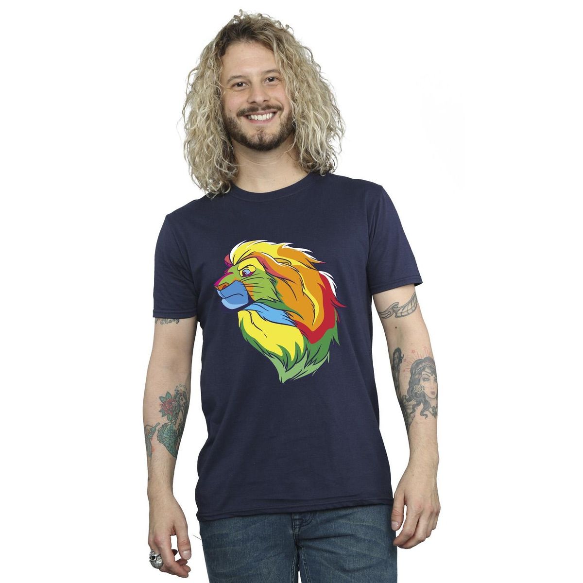 Farbenfrohes Lion King Grafik-T-Shirt