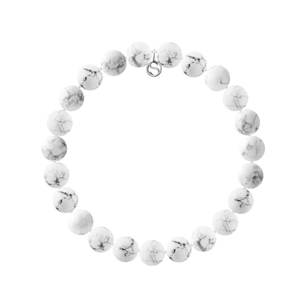 Perlenarmband aus natürlichem Howlith-Stein