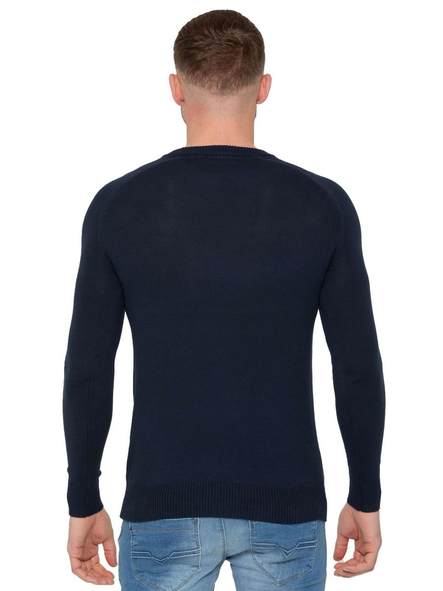 Strukturierter Rundhals-Strickpullover