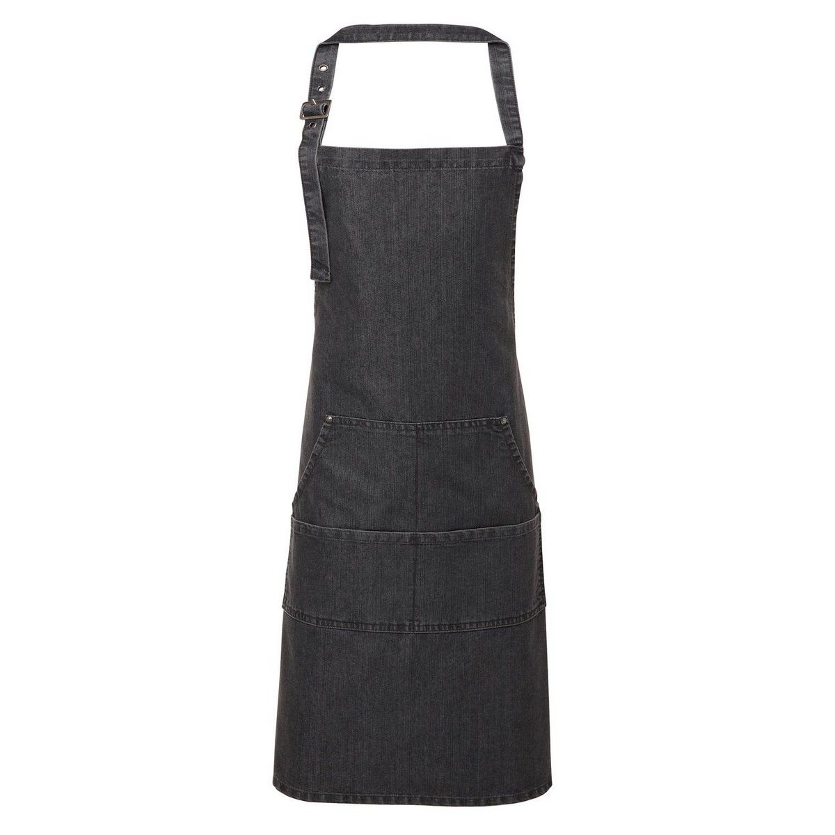 Premier Unisex Erwachsene Twill Vollschürze (Black Denim)