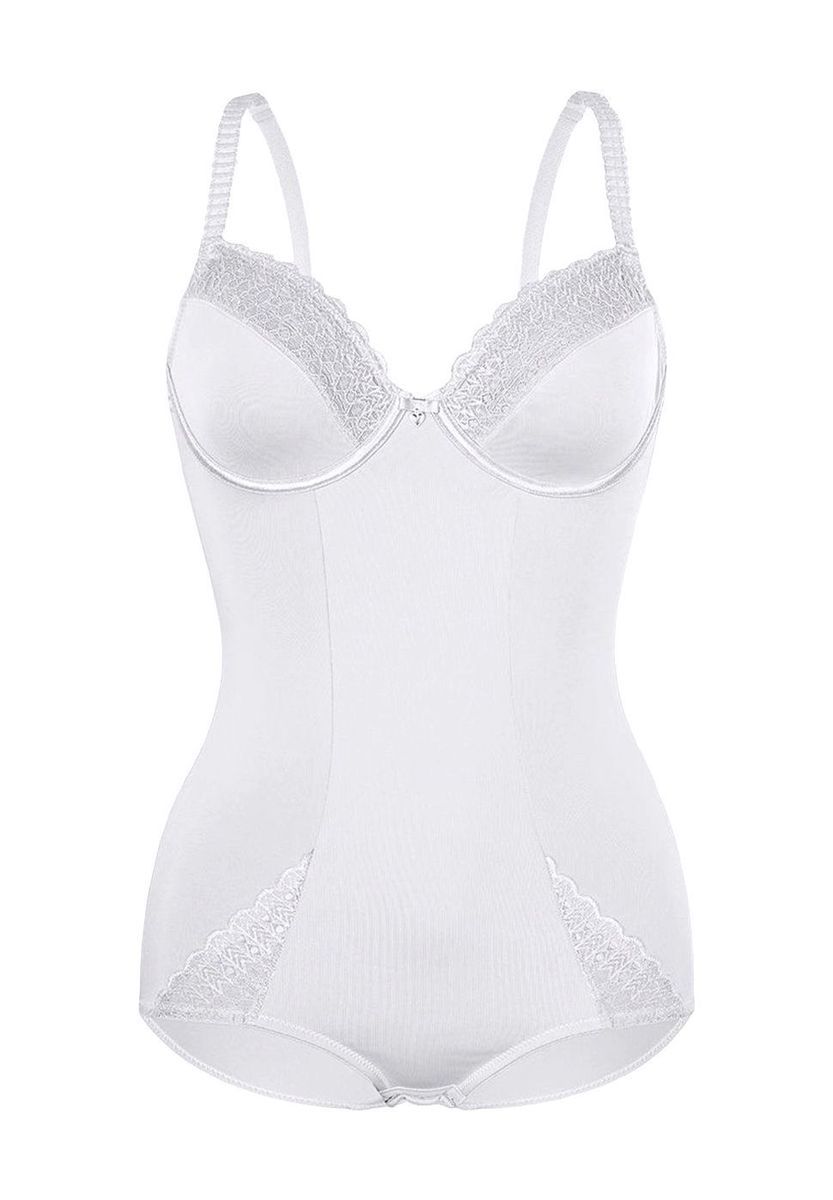 Eleganter formender Body mit Spitzenbesatz