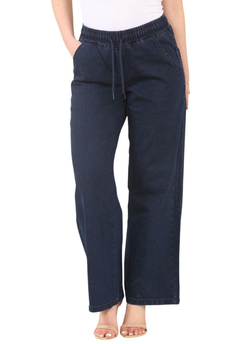 Damen Wide Leg Jeans Denim