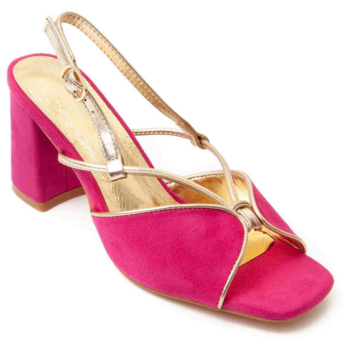 Elegante Riemchensandalette mit Blockabsatz
