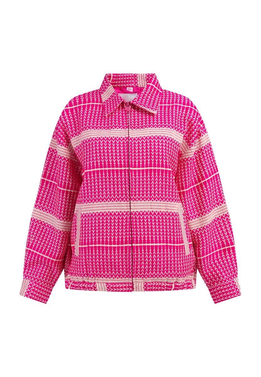 Mymo Oversize-Blouson Damen rosa Wollweiß