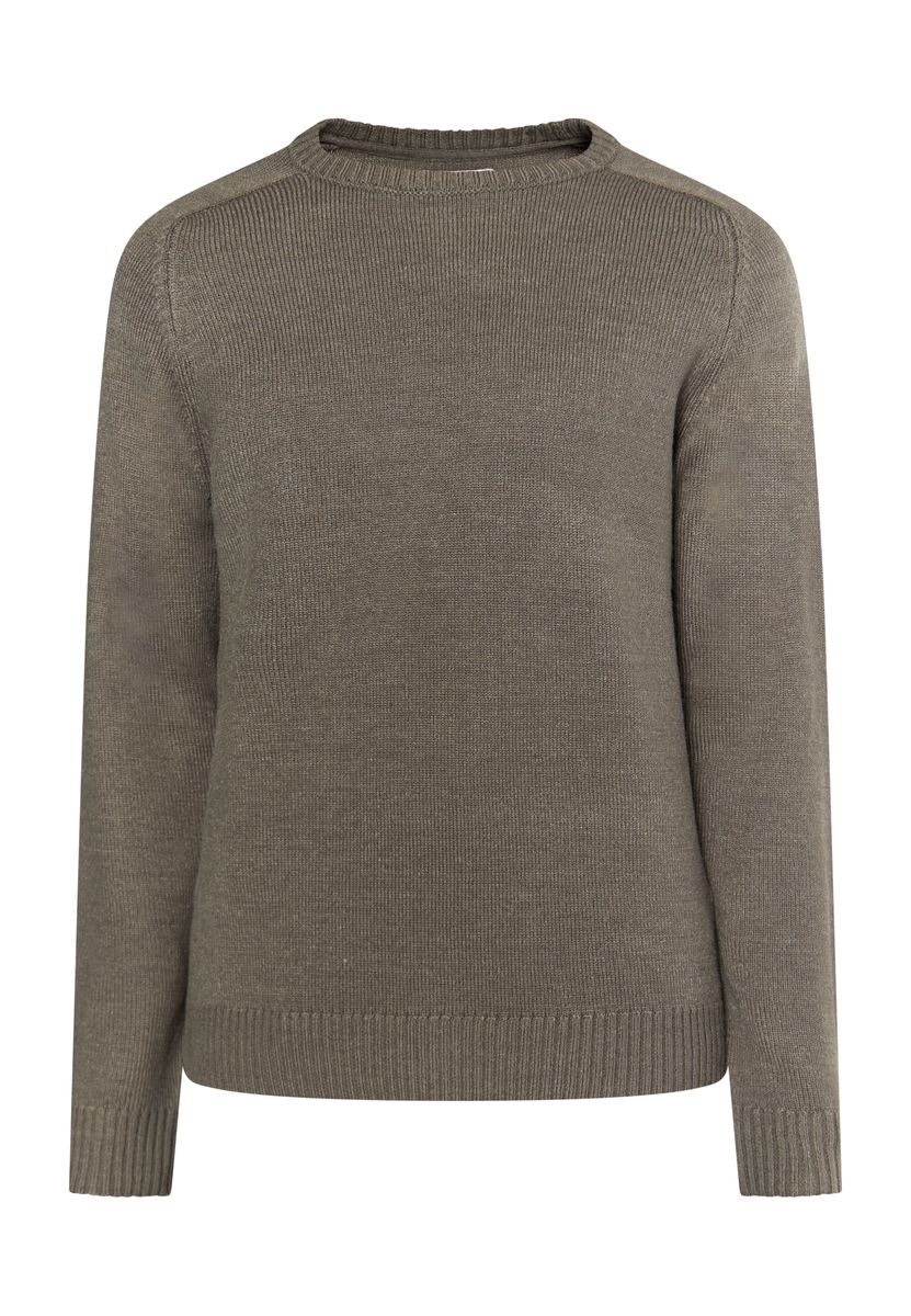 Herren Basic Rundhals Pullover mit Rippenstruktur