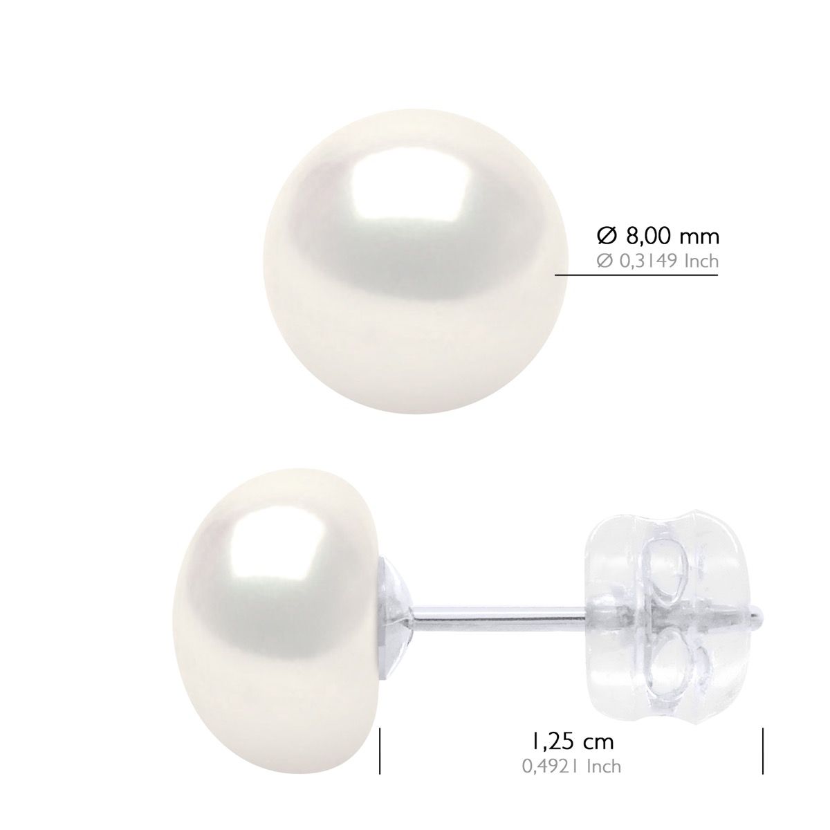 Elegante Süßwasserperlen-Ohrstecker